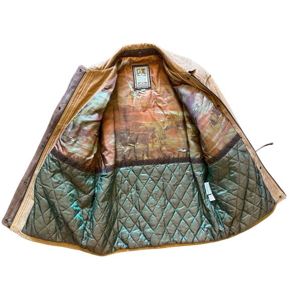 Vintage 80s G-III Global Identity Men’s Leather Field Jacket Brown Size M NWT - Picture 2 of 9